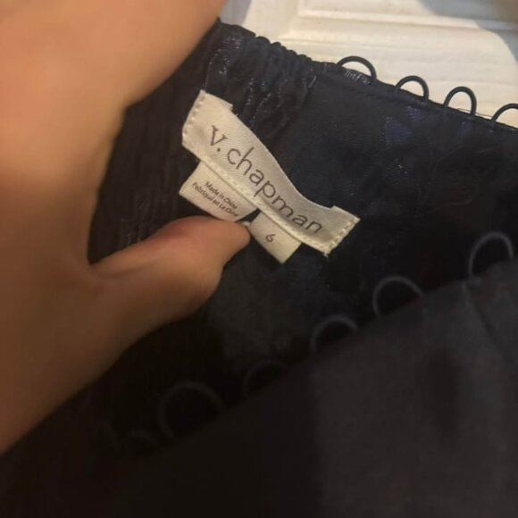 V Chapman Vera Ruffle-Strap Corset Side-Slit Midi Dress size 6 - Picture 4 of 4